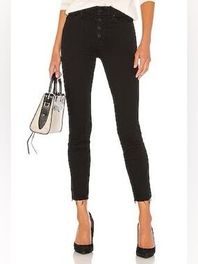 HUDSON - REVOLVE skinny satined jeans with buttons accent!